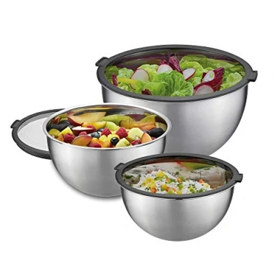 Image de Set de 3 saladiers Gefu avec couvercles Argent
