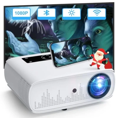Afbeelding van HOPVISION Beamer 4K 15000 Lux Native 1080P WiFi Full HD Home Theater Bluetooth Display 350 inch compatibel met tv stick, HDMI, USB, X Box, iOS/Android