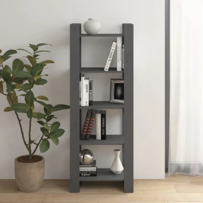 Afbeelding van Boekenkast/kamerscherm 60x35x160 cm massief hout grijs