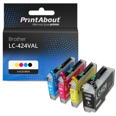 Afbeelding van Huismerk Brother LC 424VAL Inktcartridge 4 kleuren Voordeelbundel