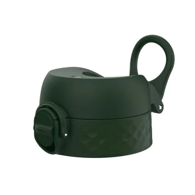 Afbeelding van ION8 OneTouch 2.0 lekvrij deksel voor drinkflessen 750 ml, 920 1000 1200 vervanging, groot, kunststof, donkergroen