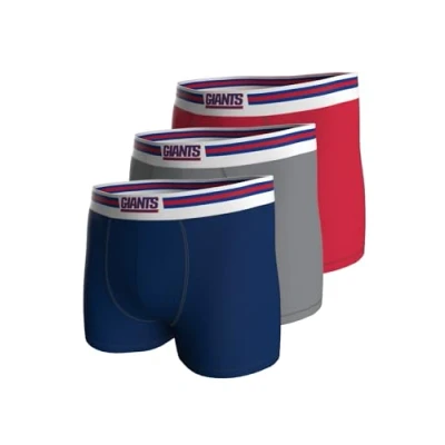 Afbeelding van NFL NY GIANTS Boxers 3 pack Blauw/Grijs/Rood Maat M