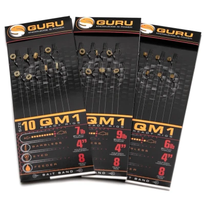 Afbeelding van Guru QM1 Bait Bands 4’’ (8 pcs) Maat : Haak 10 0.22mm