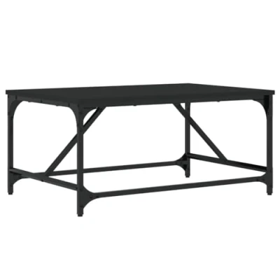 Image de vidaXL Table basse noir 75x50x35 cm bois d&#039;ingénierie835324