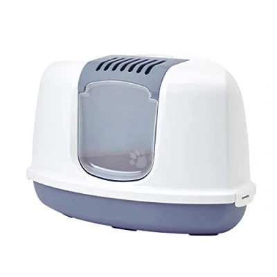 Afbeelding van Blauw / Wit Savic Kattentoilet Nestor Corner