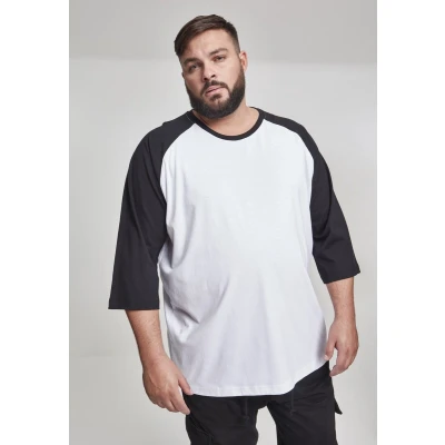 Afbeelding van Urban Classics Contrast 3/4 Sleeve Raglan Longsleeve, Heren, Maat: Small, White/black