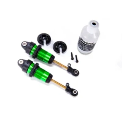 Afbeelding van Shocks GTR long green anodized PTFE coated bodies with TiN shafts fully assembled without springs 2pcs