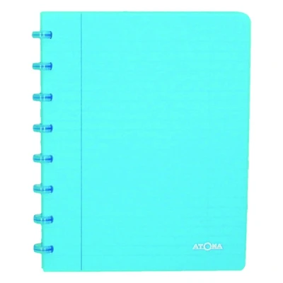 Image de Atoma Trendy cahier quadrillé A5 72 feuilles (5 mm) turquoise transparent