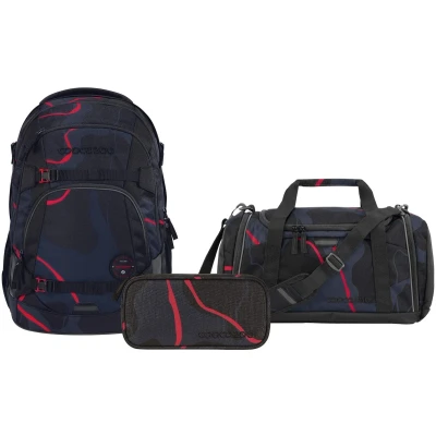 Afbeelding van Coocazoo MATE 3 delige schoolrugzak met sporttas en etui, Lava Lines