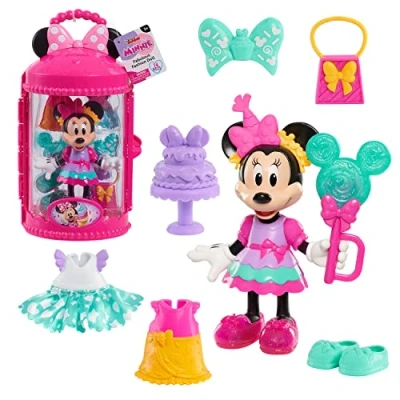 Image de Coffret Poupée Disney Minnie Mouse Figurine Articulée 15 Cm Sweet Party Avec Vetements Et Accessoires