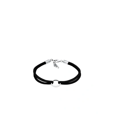 Afbeelding van Elli Kreis GEO Velour Optik Trend Armband, Dames, Maat: 17, Black