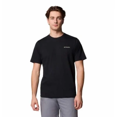 Afbeelding van Columbia North CASCADES Short Sleeve TEE Tshirt print, Heren, Maat: Medium, Black