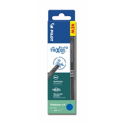 Afbeelding van Pilot FriXion Ball Plus roller, medium, blauw, etui van 4 stuks