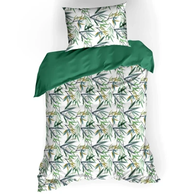 Afbeelding van De Witte Lietaer Dekbedovertrek Katoen Salix Eenpersoons 140 x 200/220 cm Groen