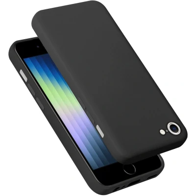 Afbeelding van Cadorabo Hoesje geschikt voor iPhone SE4 in LIQUID ZWART Beschermhoes gemaakt van flexibel TPU silicone Case Cover