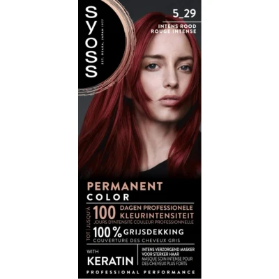 Afbeelding van Syoss Baseline 5 29 Intens Rood Haarverf 3 stuks