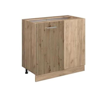 Afbeelding van Vicco Hoekkast R Line, Artisanaal eiken/Krachtige eik goud, 86 cm zonder werkblad