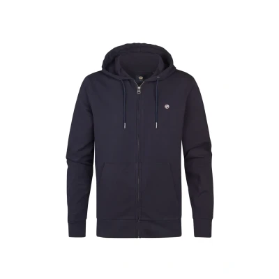 Afbeelding van Petrol Industries Casual Ironwood Sweater met rits, Heren, Maat: Small, Royal navy