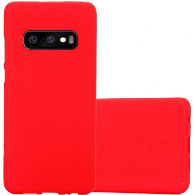 Afbeelding van Cadorabo Hoesje geschikt voor Samsung Galaxy S10e in FROST ROOD Beschermhoes gemaakt van flexibel TPU silicone Case Cover