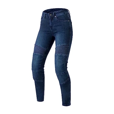 Afbeelding van OZONE Moto Agness II Lady damesjeans van duurzame materialen slim fit kniebeschermers Dupont kevlar binnen flexibel