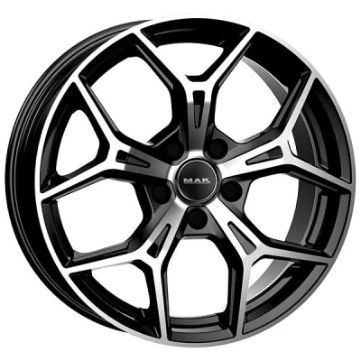 Afbeelding van MAK 4 gat 17duim 108mm lichtmetalen Velg epica zwart F7070PIBM48BD3 7duim 48mm 63.4mm