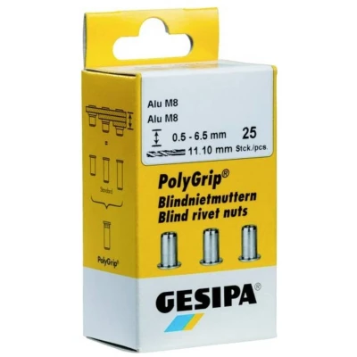 Afbeelding van Gesipa 1464837 Popmoer (Ø x l) 11 mm 20 M8 RVS 25 stuk(s)
