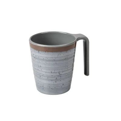 Afbeelding van Bo Camp Mok Halo 100% Melamine 4 Stuks Grijs
