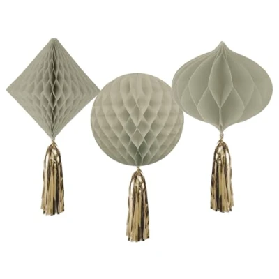 Afbeelding van Folat Crème rose honeycombs happy birthday 3 stuks