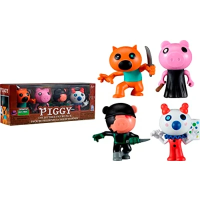 Afbeelding van Lansay Piggy pak met 4 figuren, 8 cm, videospelfiguren, 70160
