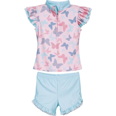 Afbeelding van Playshoes UV Werend Zwemset Roze Vlinder Maat 122/128