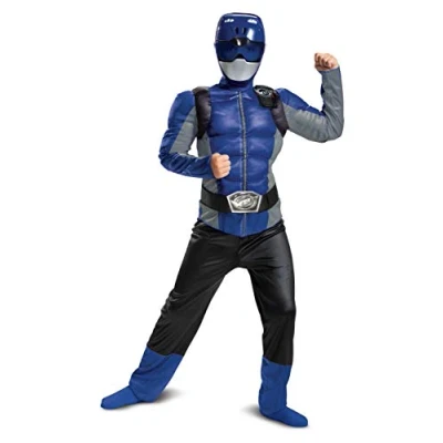 Afbeelding van Disguise Officieel Power Rangers kostuum voor kinderen, blauw kostuum, Ranger Dino Fury, maat S