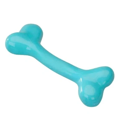 Afbeelding van Ebi Speelgoed Voor Dieren Hond Rubber Been Met Munt Smaak S 14,75cm Blauw 1st