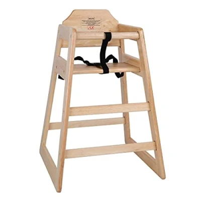 Afbeelding van Bolero Duurzame en veilige houten kinderstoel voor baby&#039;s, natuurlijke afwerking, zithoogte: 500 mm, inclusief 3 punts gordel, DL900