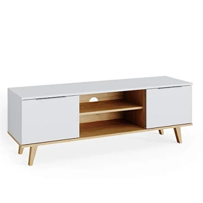 Afbeelding van Vicco TV meubel Nautica, Wit/Wit, 138 x 49 cm