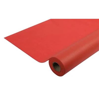 Afbeelding van Pro Nappe Ref. R782011I, spunbond niet geweven tafelkleed voor éénmalig gebruik, scheurbestendig, waterafstotend en afveegbaar materiaal, 20 m lang x 1,20 breed, rood