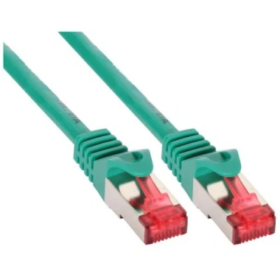 Image de Câble de raccordement InLine® S / FTP PiMF Cat.6 PVC CCA 250 MHz vert 1,5 m