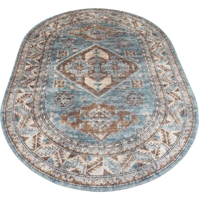 Afbeelding van Veer Carpets Vloerkleed Laria Blue 3 Ovaal 200 x 290 cm