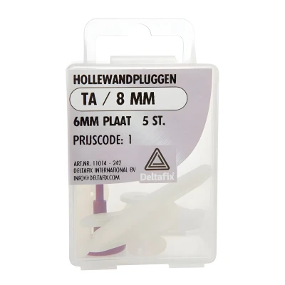 Afbeelding van Deltafix Hollewandpluggen 10 mm plaat TB/x8 5 stuks