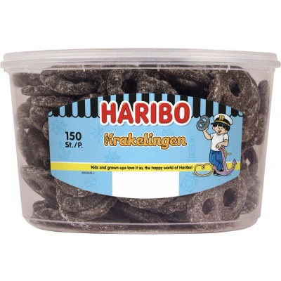 Afbeelding van Haribo Drop Krakelingen 150 stuks