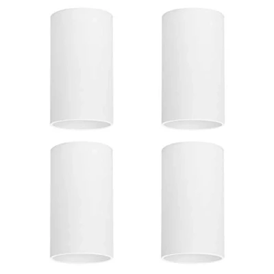 Afbeelding van Klighten 4 stuks witte plafondspots, GU10 fitting, lamp niet inbegrepen, 56 mm x 100 mm, ronde plafondspot van aluminium, modern voor woonkamer, keuken, hal