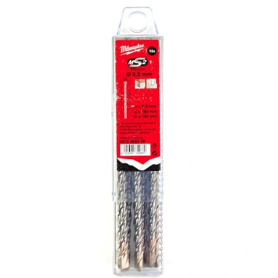 Afbeelding van MILWAUKEE 4932399338 SDS Plus M2 hamerboor 2 spiraals 6,5x160mm (10 st.)