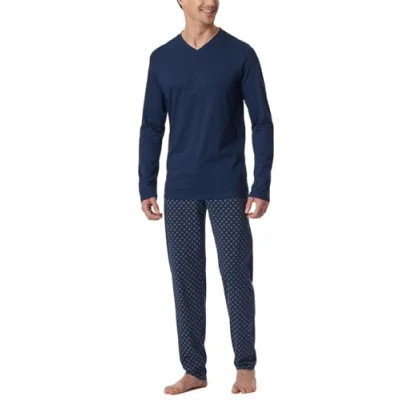 Afbeelding van Schiesser Pyjama lang lengte uittrekse Heren Pyjamaset admiral Maat 4XL