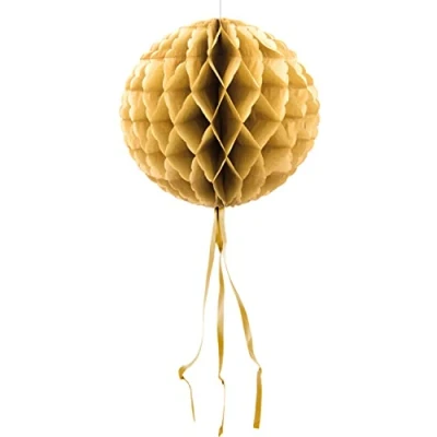 Afbeelding van Honeycomb bal goud 30cm per stuk