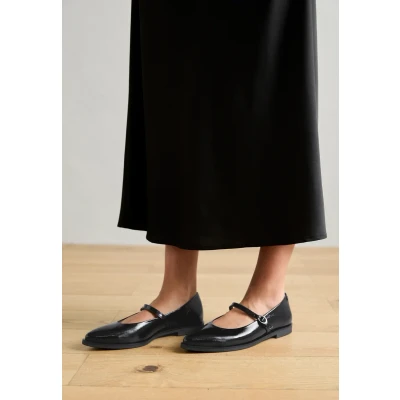 Afbeelding van Paul Green Ballerina&#039;s met enkelbandjes, Dames, Maat: 37, Black Leer