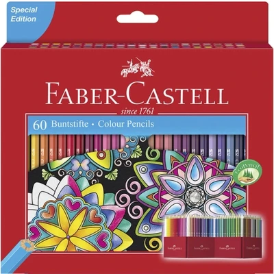 Afbeelding van Faber Castell Fc 111260 Kleurpotlood Castle Zeskantig Karton Etui 60 Stuks