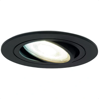 Afbeelding van Gologi Slimme Inbouwspots Smart LED Downlight Dimbaar Kantelbaar Warm Wit Licht Gu10 Lamp Zwart