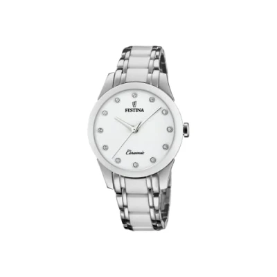 Afbeelding van FESTINA Dameshorloge analoog kwarts met armband van roestvrij staal F20499/1, zilver, klassiek, zilver., Klassiek