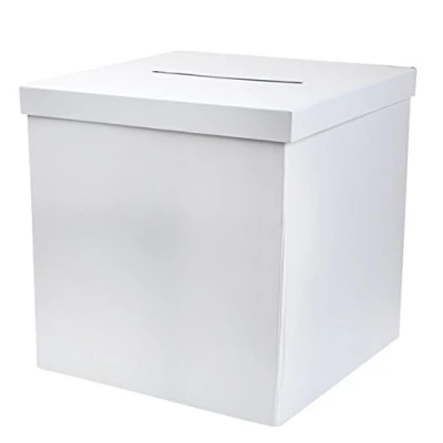 Afbeelding van Santex Enveloppendoos basic Bruiloft wit karton 20 x cm