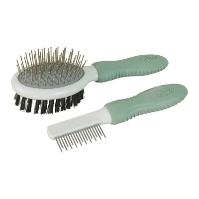 Afbeelding van Zolux Rodent Verzorgingset Vachtborstel 16.7x5 mm Groen Wit