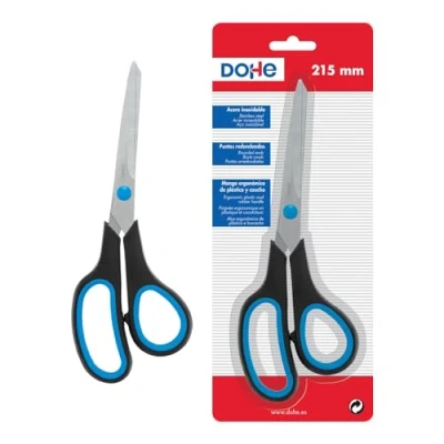 Afbeelding van MTL Schaar van kunststof en rubber. 21 cm Zwart/Blauw